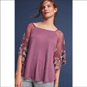 Beautiful lace sleeve top from Anthropologie!